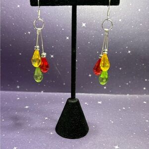 Colorful Christmas Lightbulbs Dangle Earrings